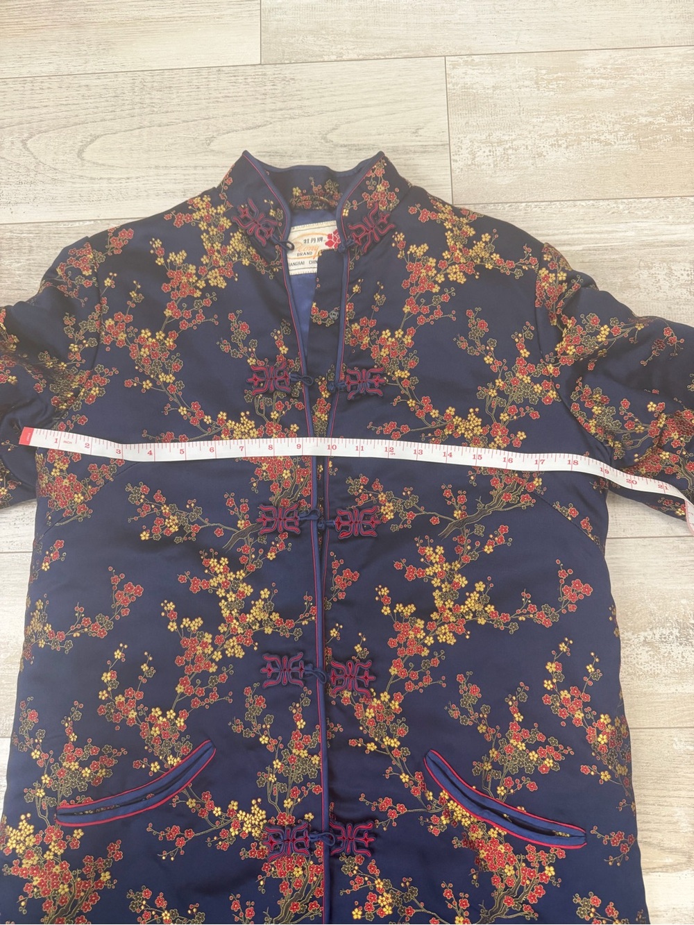 HOST PICK: Vintage Peony Brand Shanghai Chinese Tang Suit Brocade Floral Jacket - Picture 9 of 11